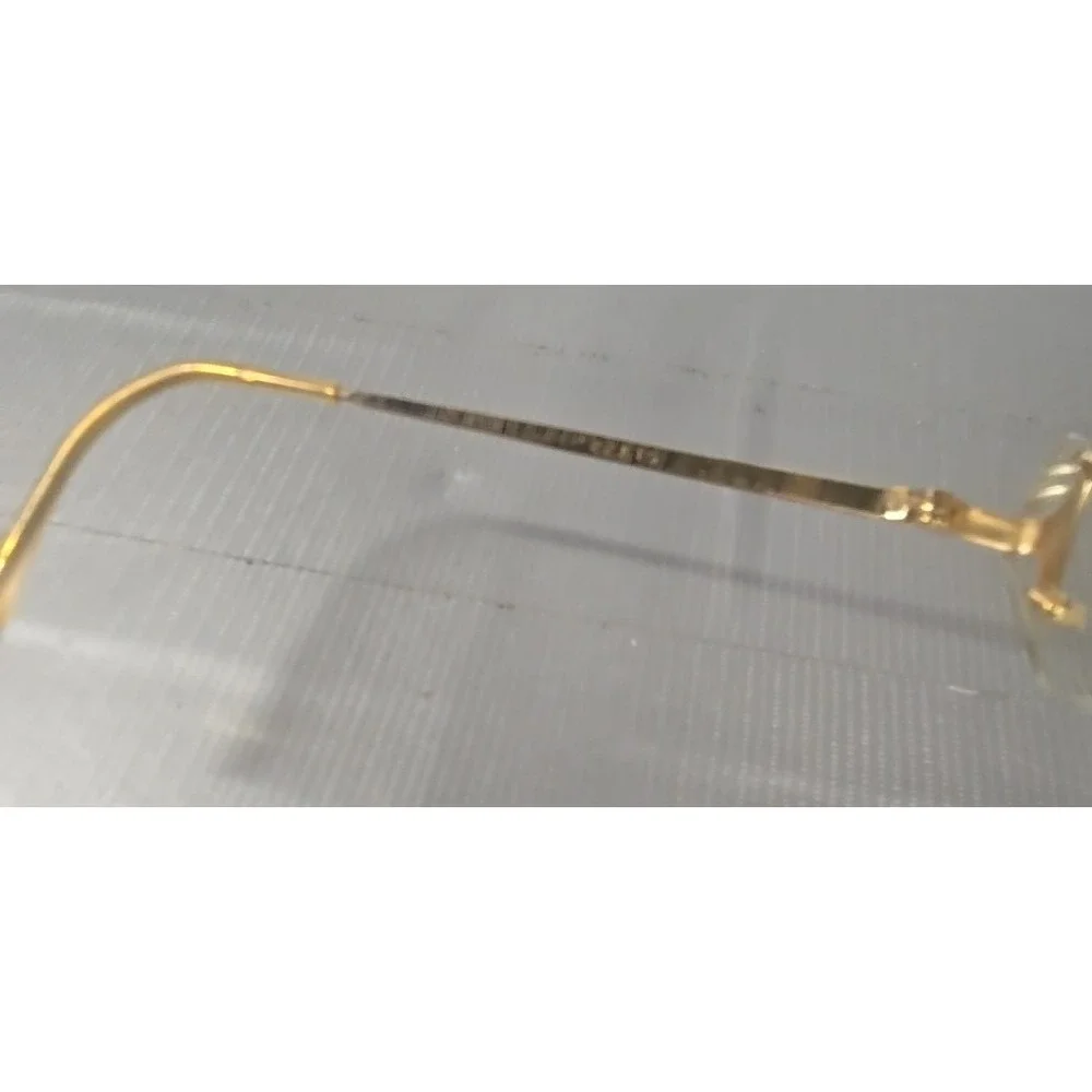 Antique Rimless Angular lens drill mount Ceres Gep 22KTS glasses...
